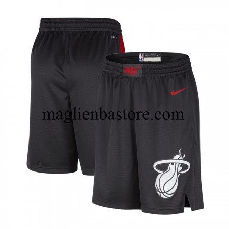Miami Heat Pantaloncini Nike 2023-2024 City Edition Nero Swingman - Uomo